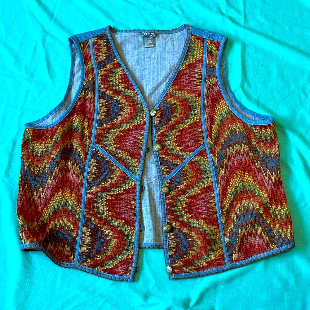 Unique 70’s Jean vest